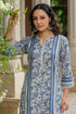 Women Blue Floral Printed A-line Kurta